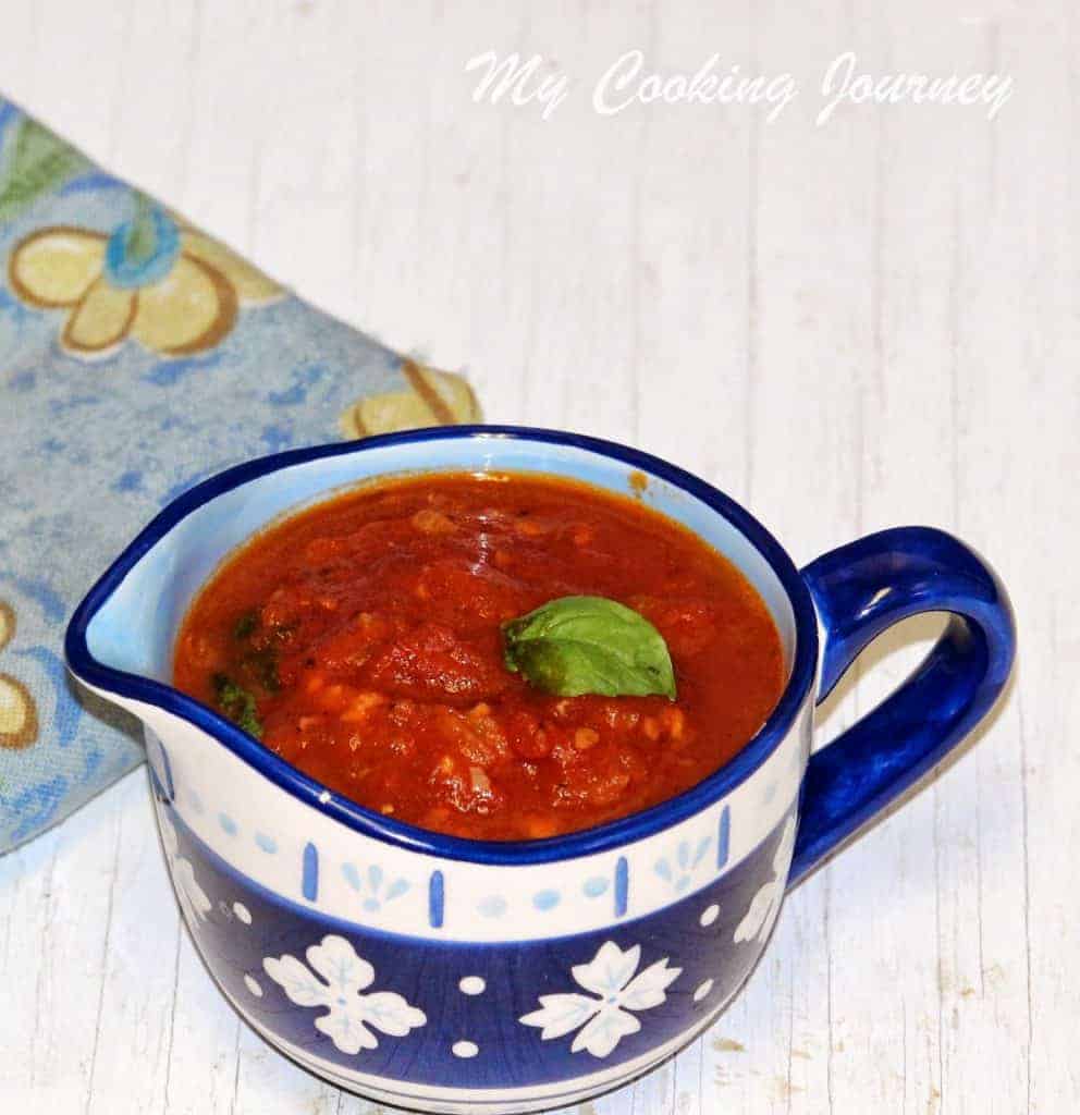 Sauce of ‘Arrabbiata in a cup