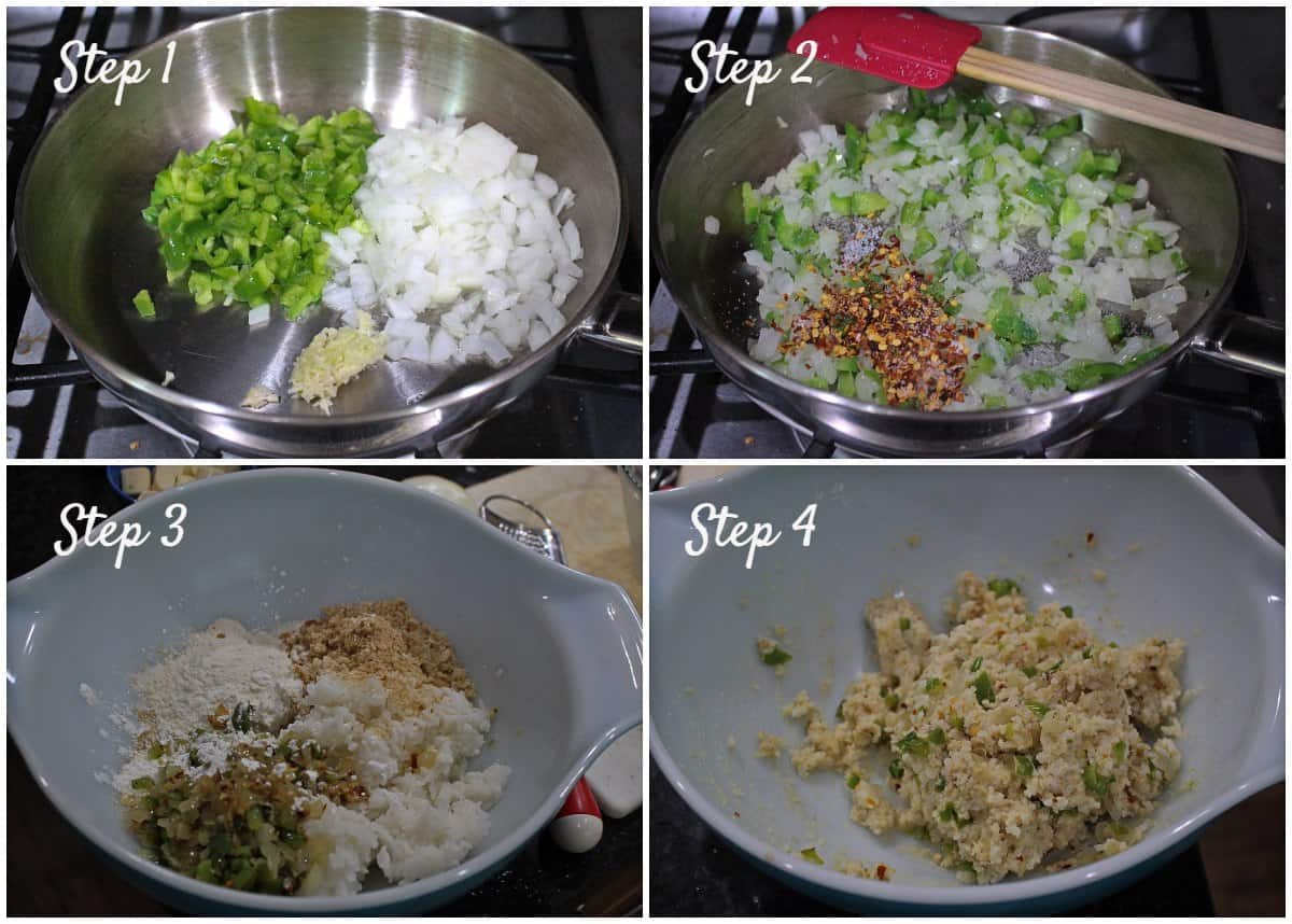 Process shot to make dough for arancini