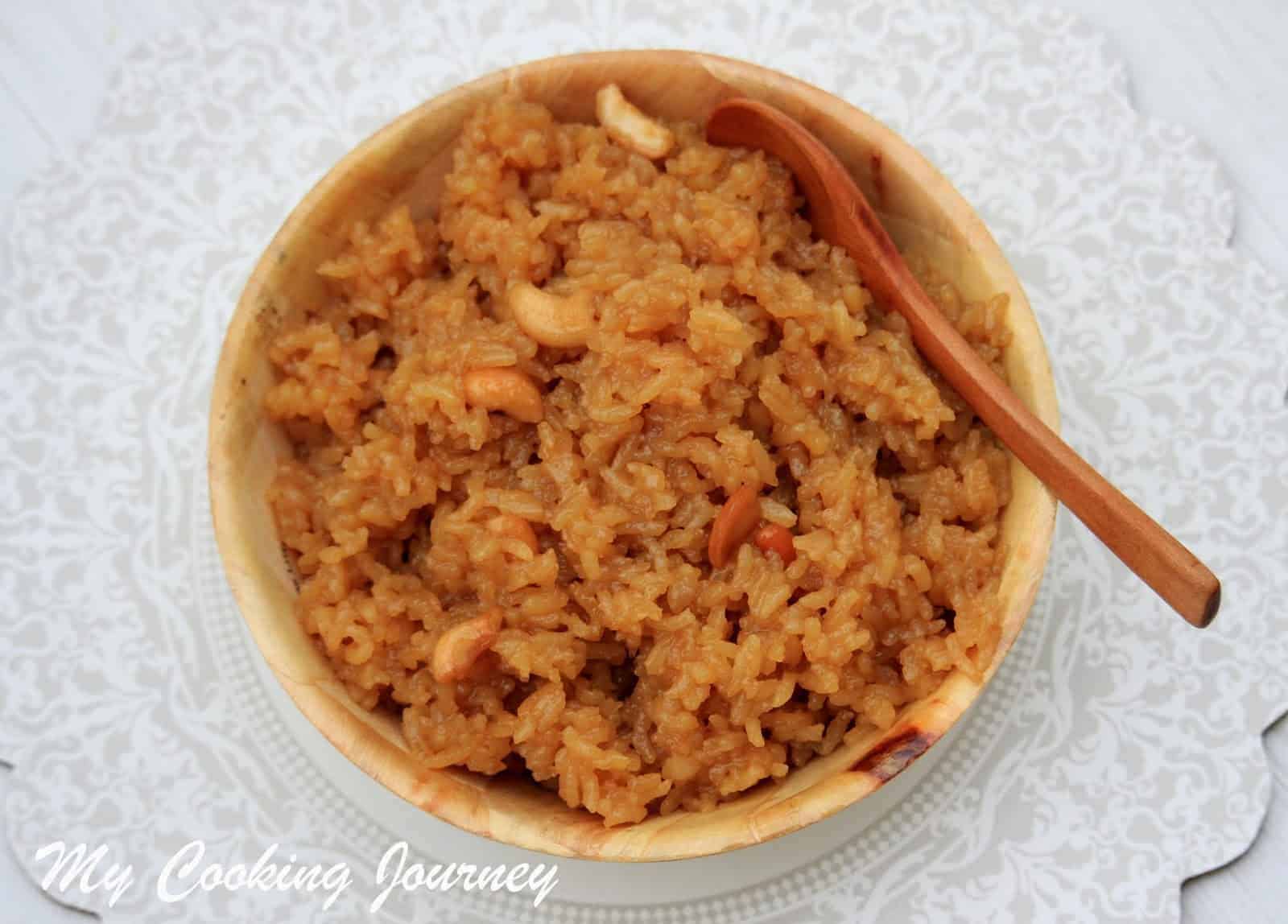 srirangam temple prasadam in a bowl