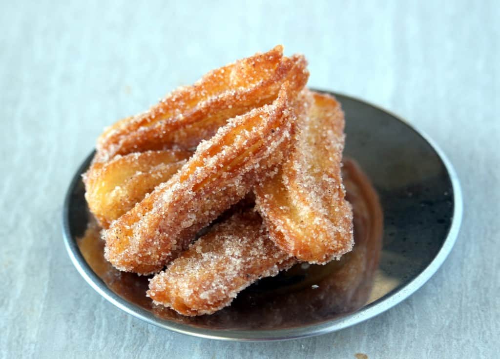 Churros on a plate