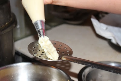 Churros dough as Long Strips