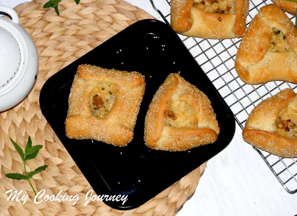 Cyprus Flaounes in a tray