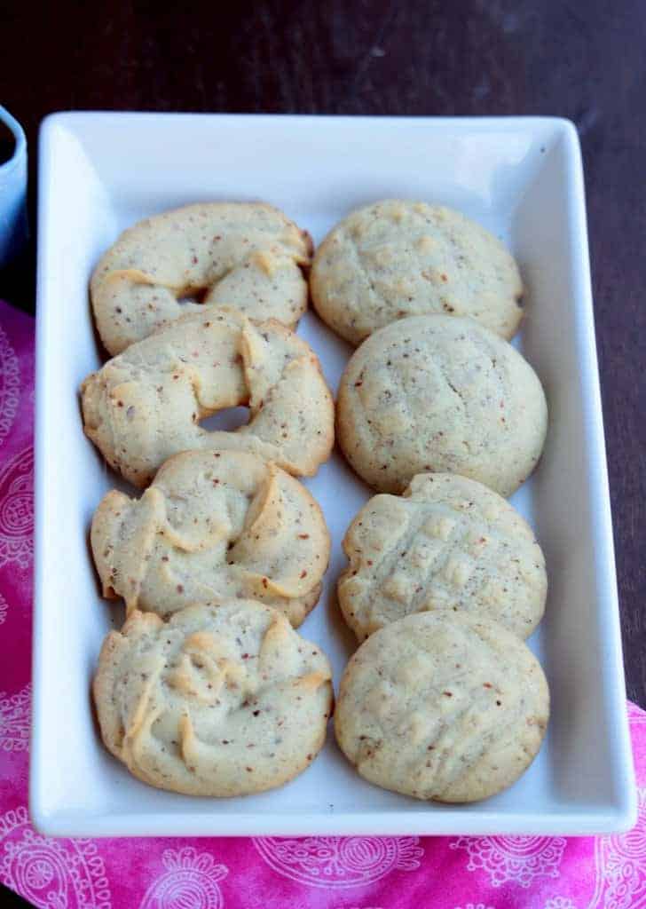  Danish Butter Cookies arranged in a white plate