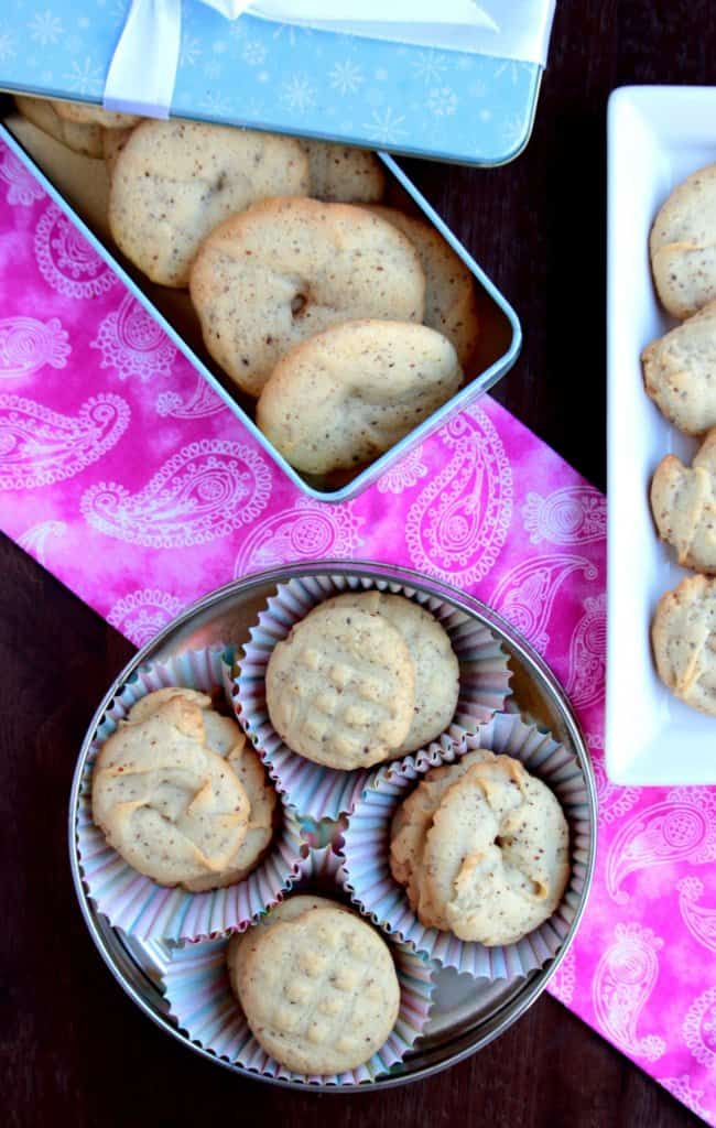  Danish Butter Cookies arranged in different ways 