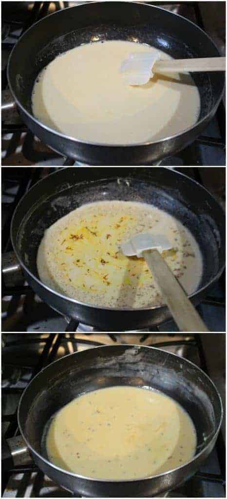 process shot to make rabri 