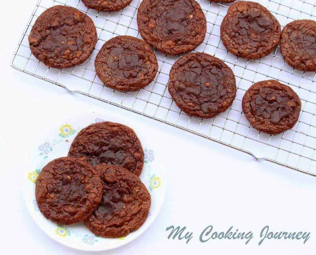 Gluten free Chocolate Pecan Cookies served