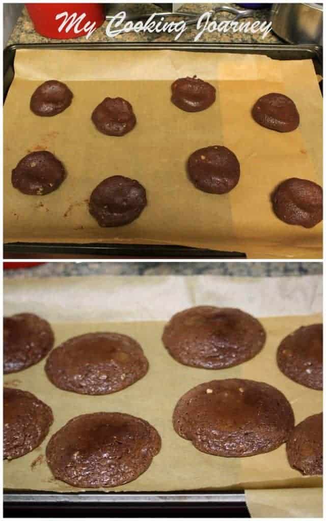 shaping cookies and placing it on oven tray and cookies are cooked