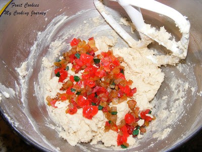 Mixing Tutti Frutti in butter