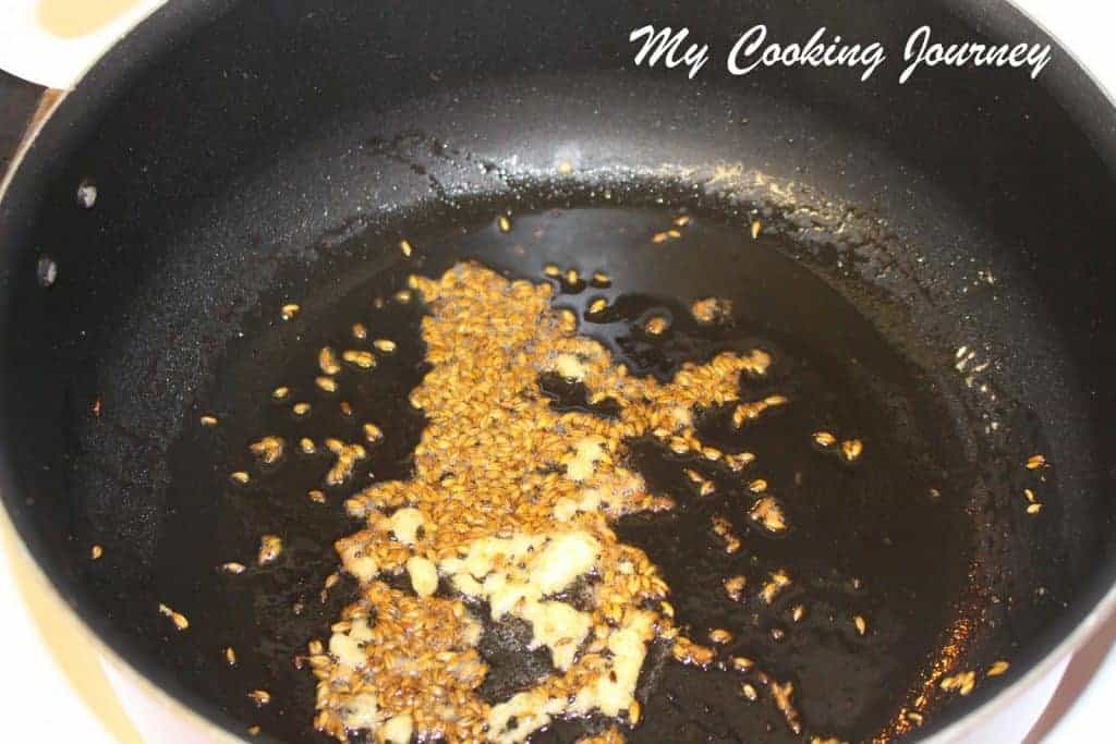 Fry the cumin seeds in a Pan