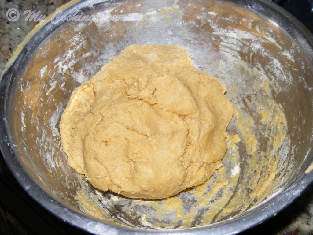 Making a dough in a Bowl