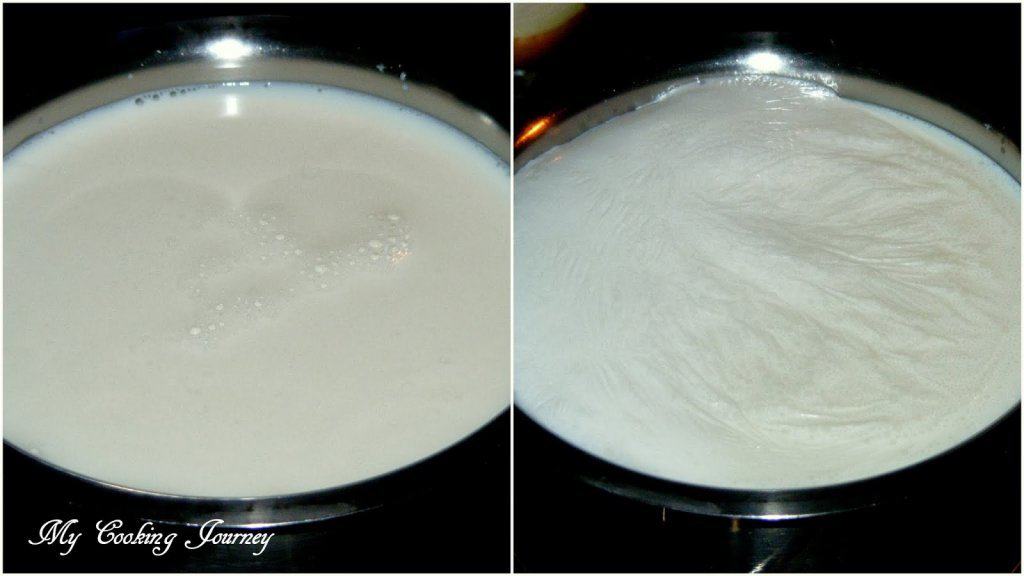 Boiling milk