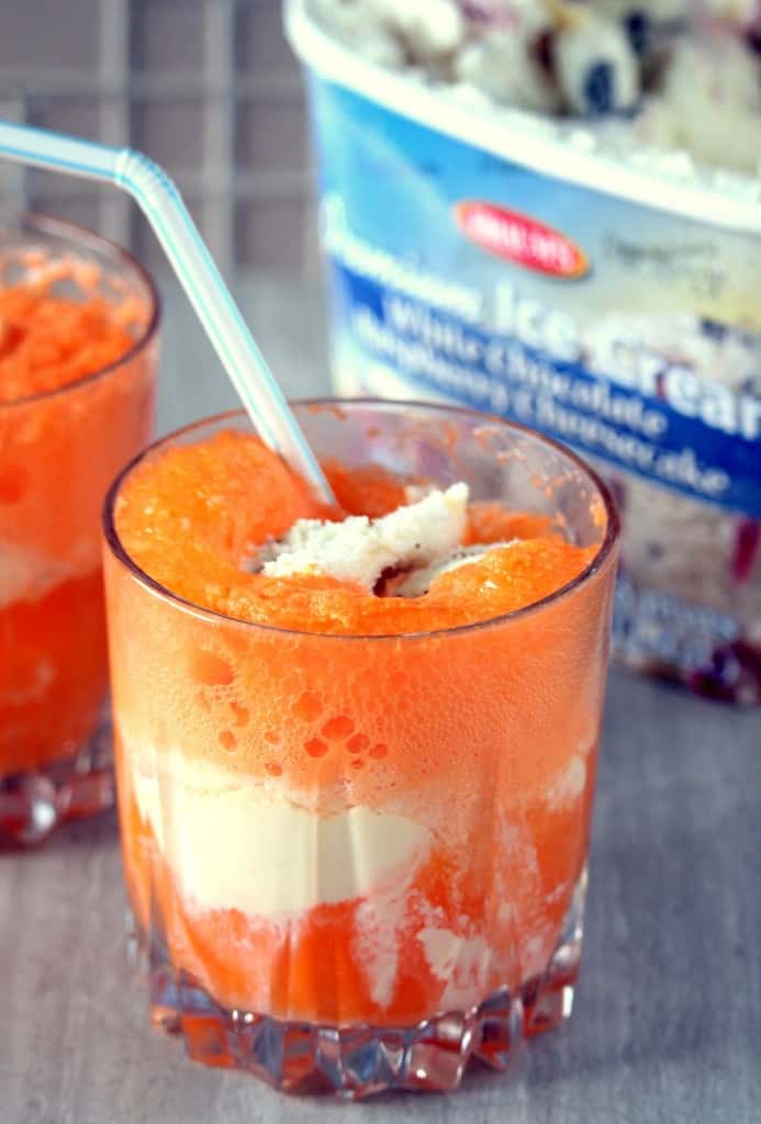 Orange Soda Float in a glass