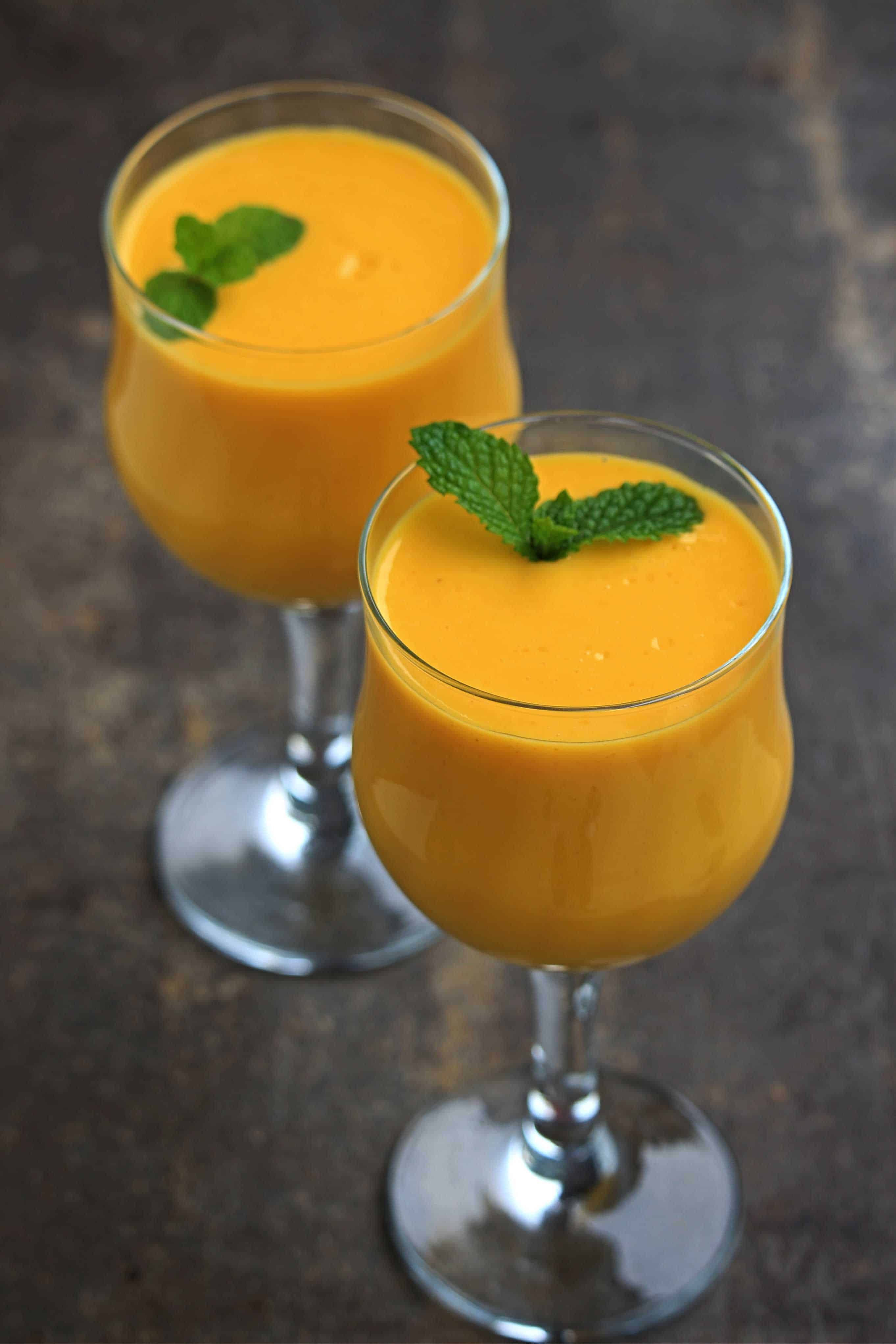 Mango Lassi with mint