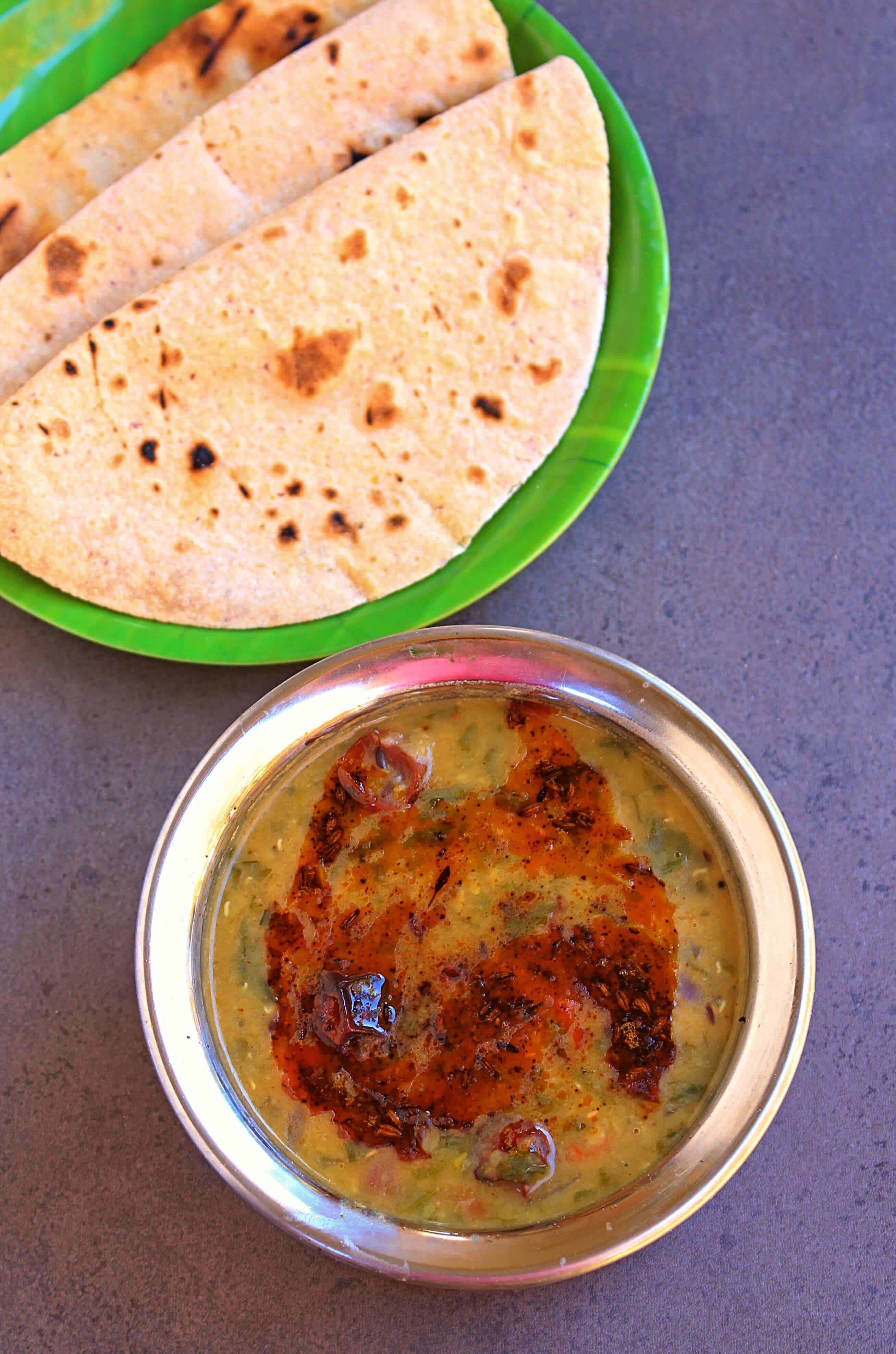 Methi Dal with Roti