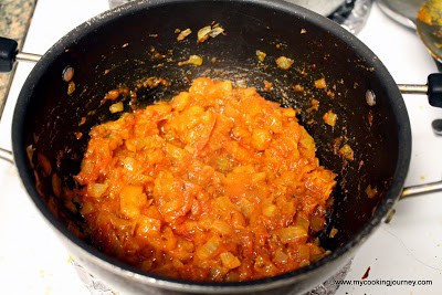 Cooking the Mooli pala subzi