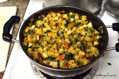 Mixing the Ingredients in a Pan