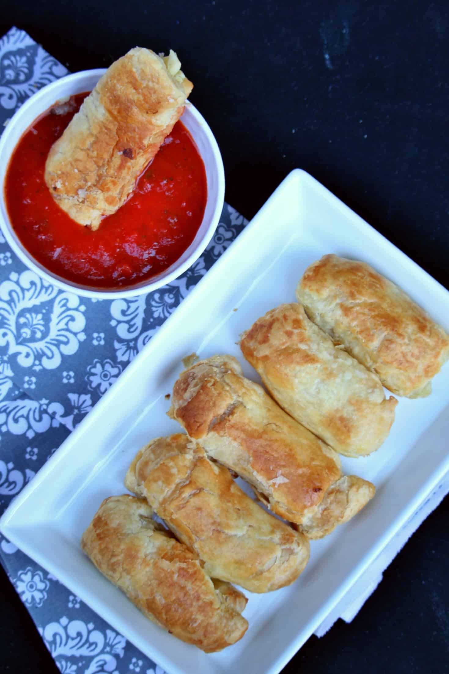 Mozzarella Sticks Made with Puff Pastry