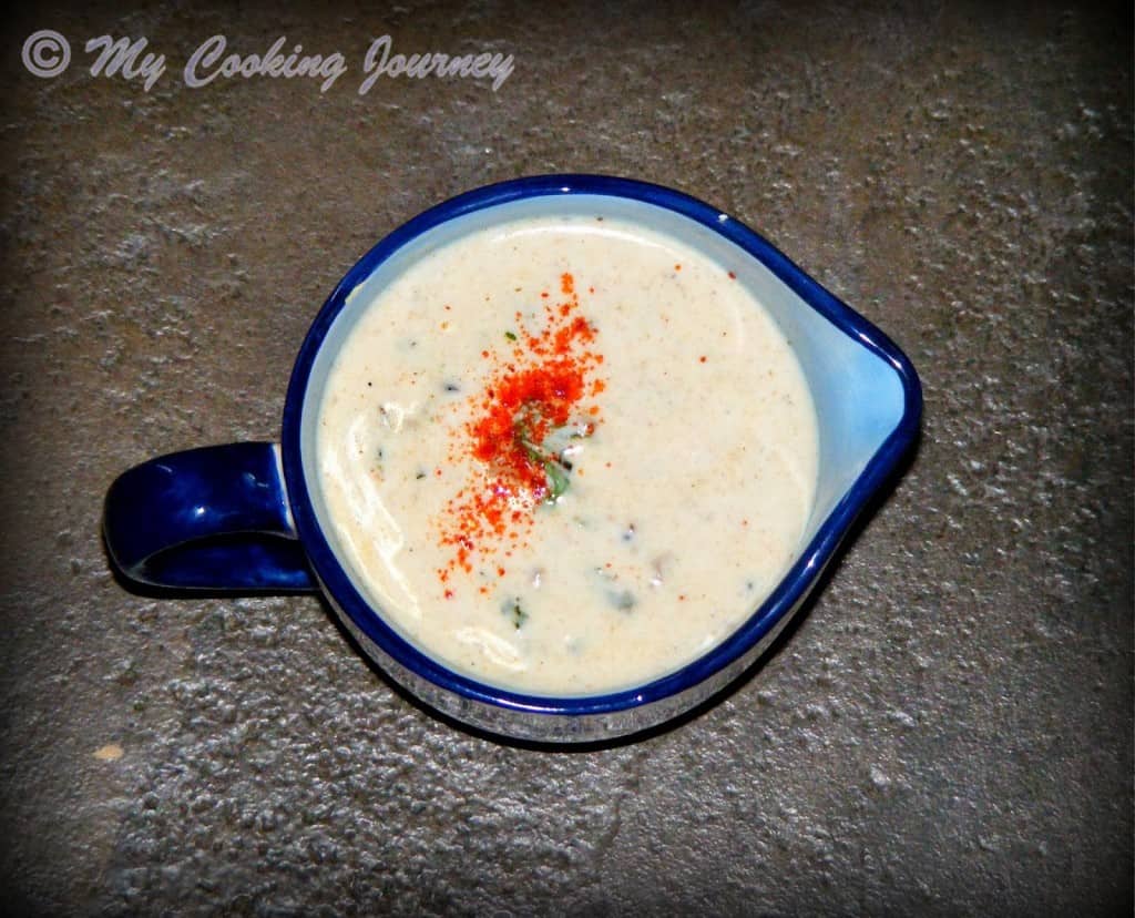 Mullangi  Raita in a Cup