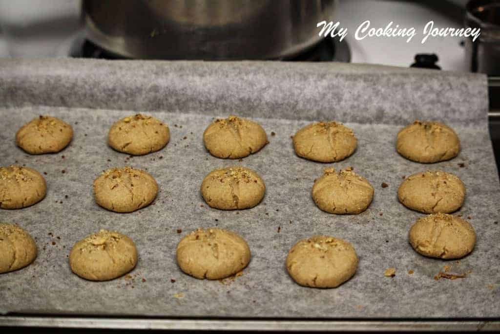 Nankhatai are baked and golden in color