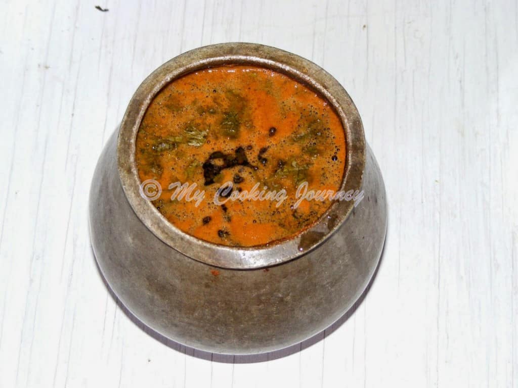 Thakkali Rasam is ready to serve