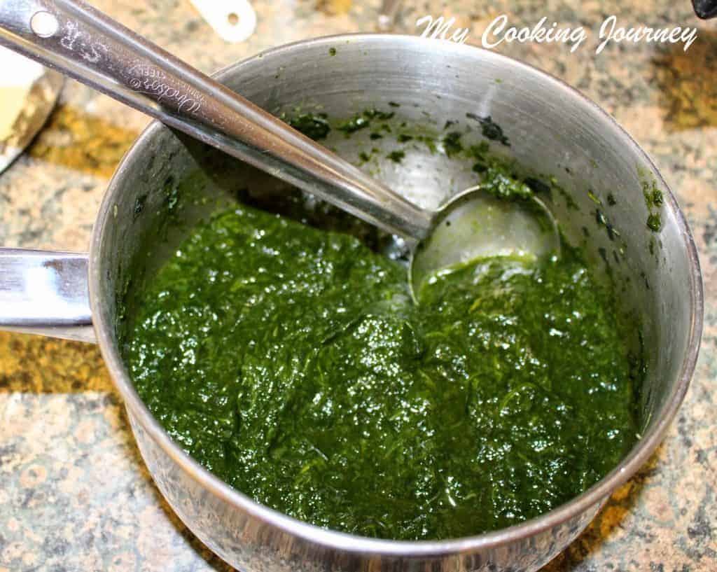 Cooking Thayir Keerai.